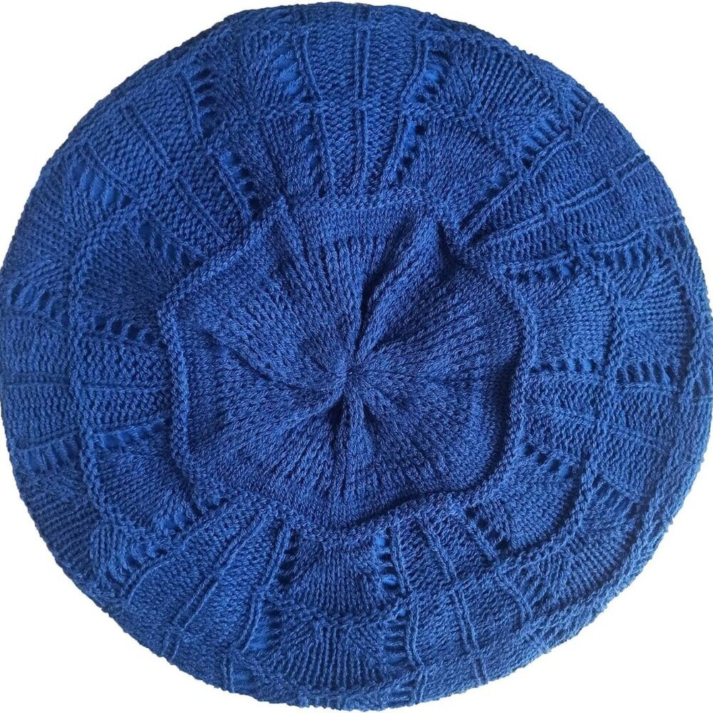 Women's Satin Lined Knitted Beret Ladies Winter Autumn Warm and Soft Beanie Hat